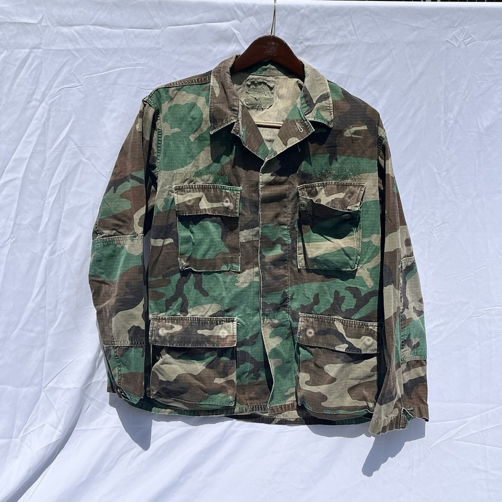 US Army Jacket Green/Brown Camouflage Pattern Sized Medium Normal